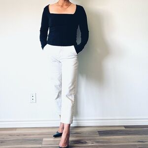 Good American Essentials Women's Square Neck Long Sleeve Tee